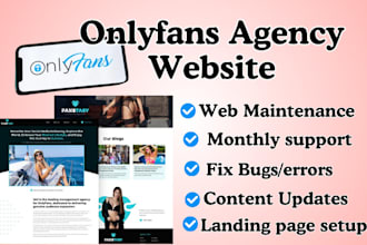 onlyfans agency website management modeling website onlyfans landing page