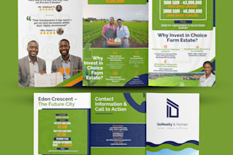 create high quality trifold brochure designs  for your company using canva pro