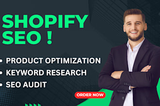 do shopify SEO, product optimization, speed optimization on shopify store