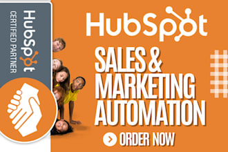 in 48 hrs setup automation workflows sequence on hubspot data import email CRM