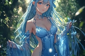 illustrate a illustration in anime and manga style