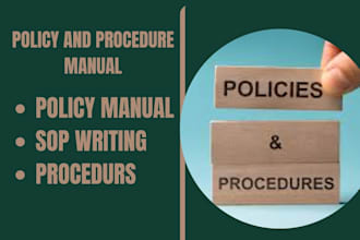 write business sops, policy manuals, and standard operating procedures