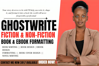 write fiction, nonfiction as an ebook writer, ghostwriter, book formatting