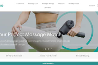 design body massagers shopify store massage therapy website massage gun dropship