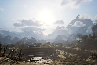 make game environment pack for ue or unity multiplayer, survival, military base