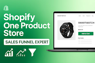 create shopify one product store niche shop sales landing page shopify funnel