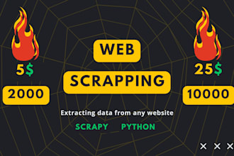 do python web scraping, data scraping, and data mining