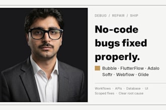 fix bubble flutterflow adalo or softr app bugs