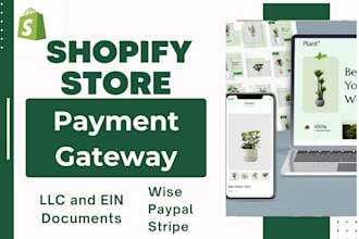 create a verified shopify payment gateway and integrate paypal, wise, stripe
