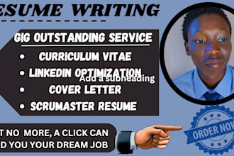 write and design your cover letter and resume and optimize your linkedin profile