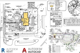 draw a 2d site plan, landscape plan, architect site plan, and landscape plan de