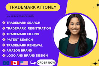 help you with trademark registration USA UK canada and amazon brand registry