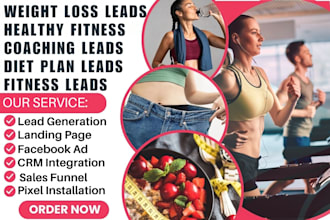 generate weight loss leads health fitness leads coaching diet plan fitness lead