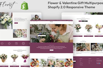 build flower shopify store wedding flower website gardening equipment store
