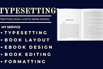 do book typesetting ebook design book layout and formatting for print