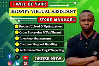 be shopify virtual assistant store manager shopify marketing