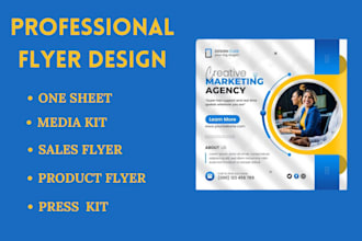 create a stunning onesheet, flyer, brochure, epk, media kit, or press kit