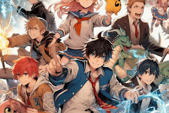 create manga, comic and anime artwork