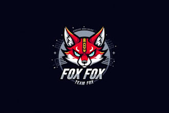 make awesome japanese fox mask logo for your company