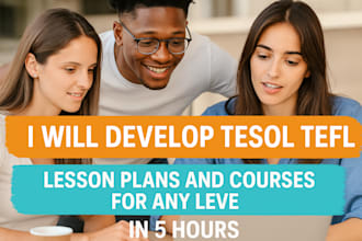 develop tesol tefl, lesson plans and course  for any level