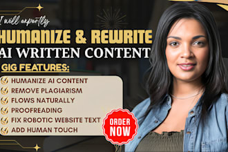 humanize ai content, proofread and edit chatgpt content fix robotic website text