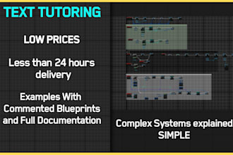 provide text based tutoring for unreal engine development