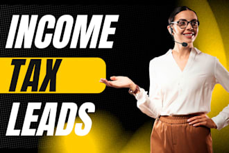 generate tax preparation and income tax lead via fb google ads with landing page