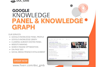 create a google knowledge panel or graph for persons and any categories