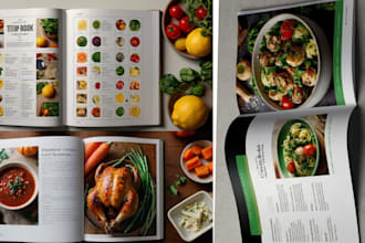 design and format cookbooks, cookbook formatting, cookbook design