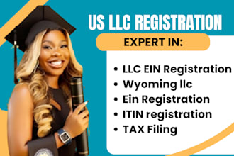 register llc wyoming get ein number US bank account boi report sale tax permit