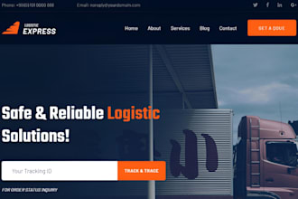 design transport website trucking website logistics website cargo website