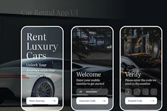 build car rental app, car buy sell portal app, car rental website, car wash app