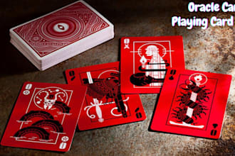 design pokemon trading card game, tarot card, yugioh, playmat, poker card deck