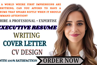 write professional executive resume writing cover letter CV design