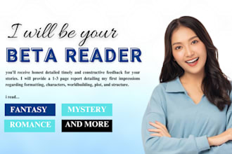 alpha, beta, proof read, line edit your cozy mystery fantasy scifi graphic novel