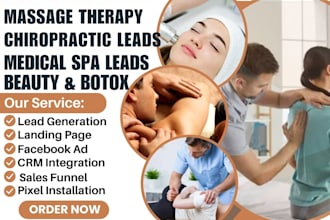 generate massage therapy leads chiropractic leads medical spa beauty botox leads