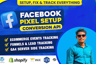 setup facebook pixel conversion API, fix meta pixel, server side tracking by GTM