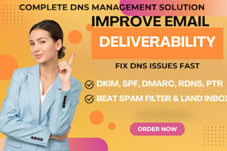 setup dns domain records spf, dkim, dmarc for email inbox deliverability