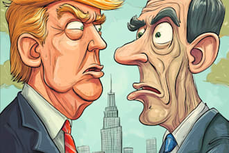 unique political cartoon and portrait caricature for you