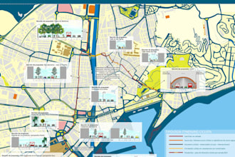 design vector map, city map, site map, travel map, event map design