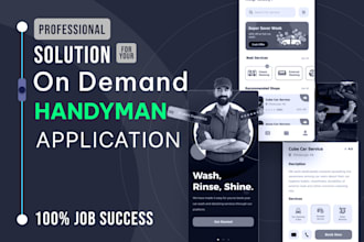 develop handyman app, home cleaning app, service provider app, laundry app