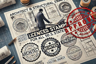 do architect stamp structural stamp license permit for texas california stamp
