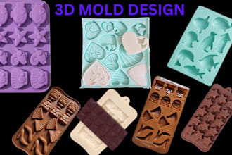 3d mold design silicone mold chocolate mold injection soap mold plastic mold cad