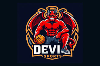 design devil sports or mascot logo with my own creative thinking