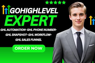 design ghl automation, ghl phone, ghl landing page, ghl virtual assistant,
