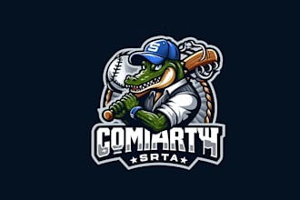 give a high quality alligator mascot sport logo design for your company
