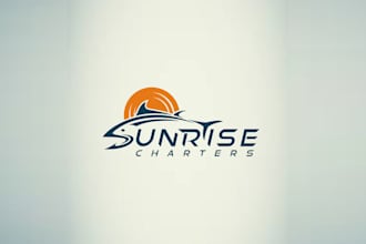 create attractive fishing boat logo