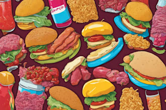 make food pop art of your food