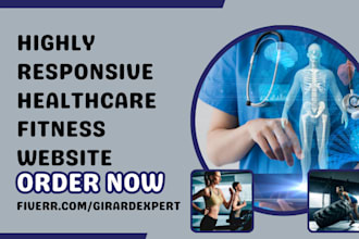 design healthcare website fitness medical therapy clinic doctor hospital website