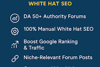 manually create 100 high authority forum backlinks for SEO and google ranking